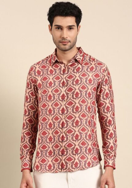 Printed Muslin Shirt For Men